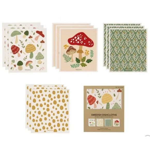 Swedish Dishcloths 12-Piece Set Boho The Perfect Combo of a Sponge and Cloth - Picture 2 of 6